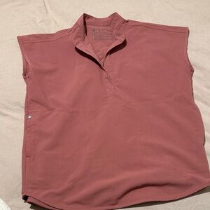 Rust Sleeveless Polo Shirt